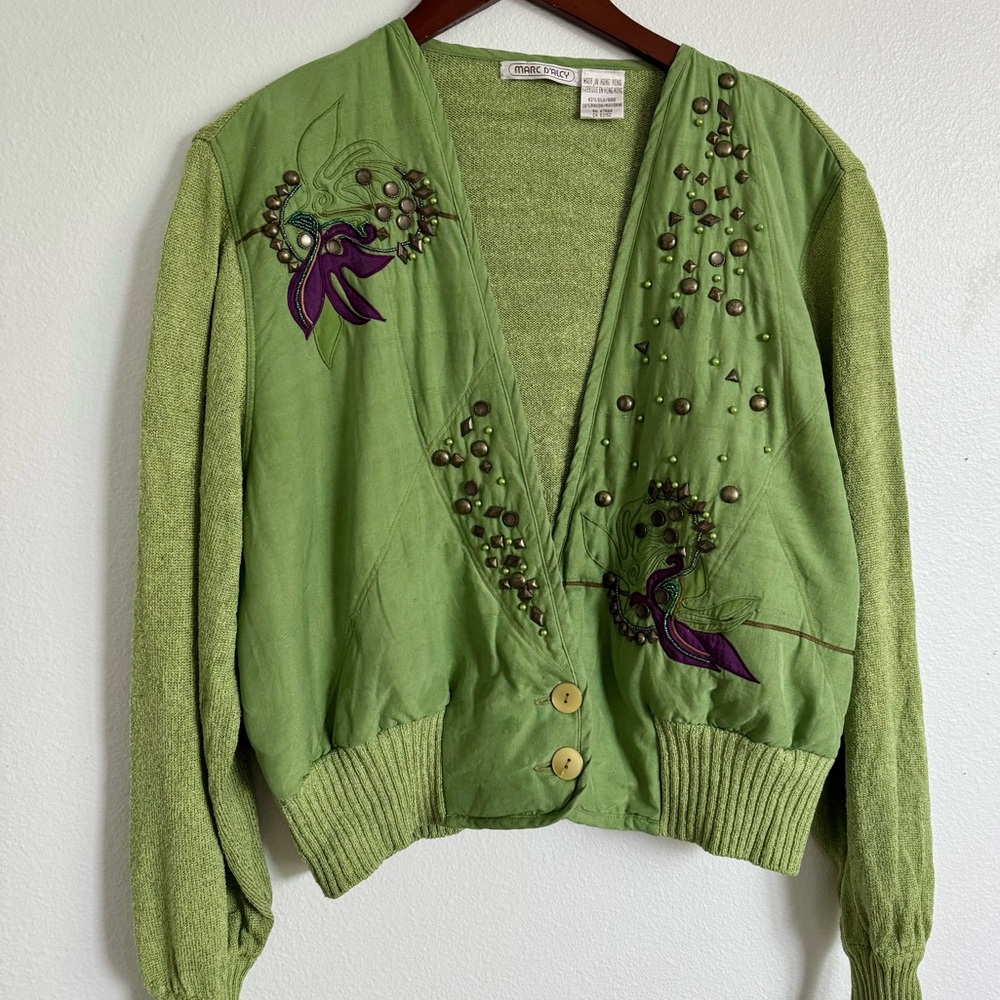 🪲 Vintage Marc D’Alcy Silk-Blend Jacket 🪲